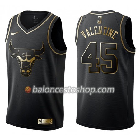 Camiseta Hombre NBA Chicago Bulls Denzel Valentine 45 Nike Negro Golden Edition Swingman